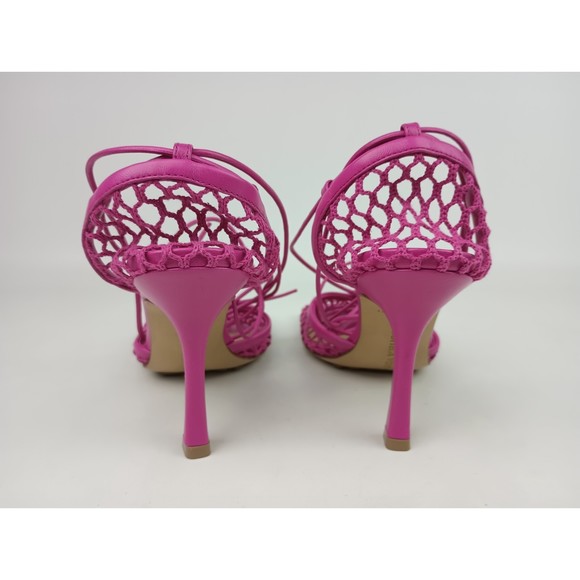 Bottega Veneta Pink Mesh Sandals - Picture 3 of 7